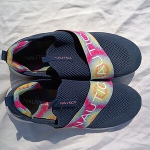 Nautica Kids' Navy and Tie-Dye Sneakers